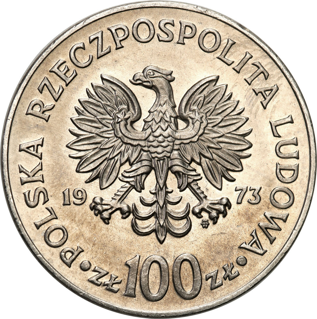 PRL. PRÓBA Nikiel 100 złotych 1973 Kopernik